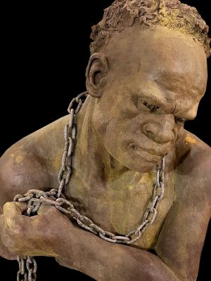 Expo Avoz'Art 2025, sculpture esclave de Christine Alias